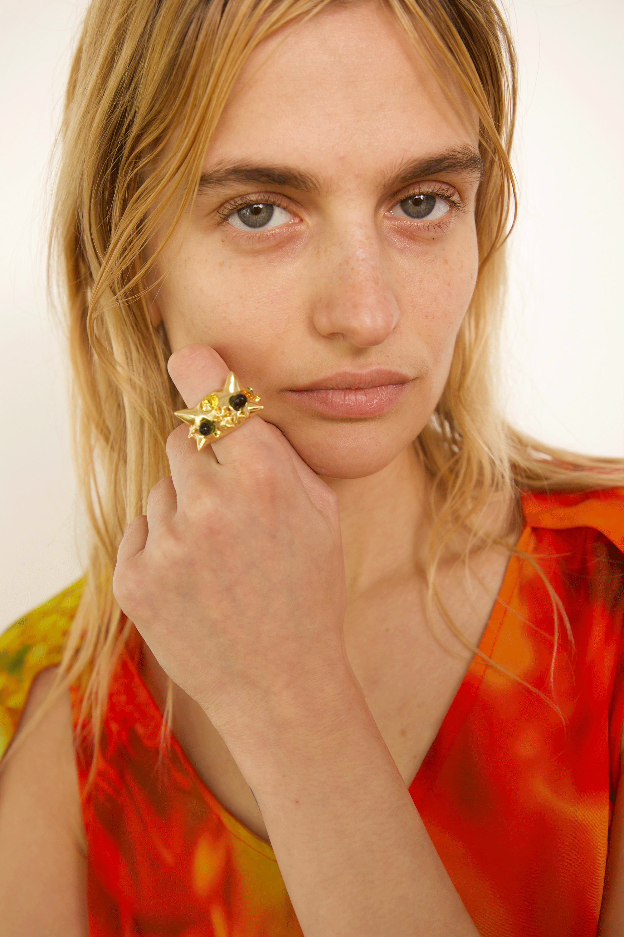 GOLD ALIEN RING - 2