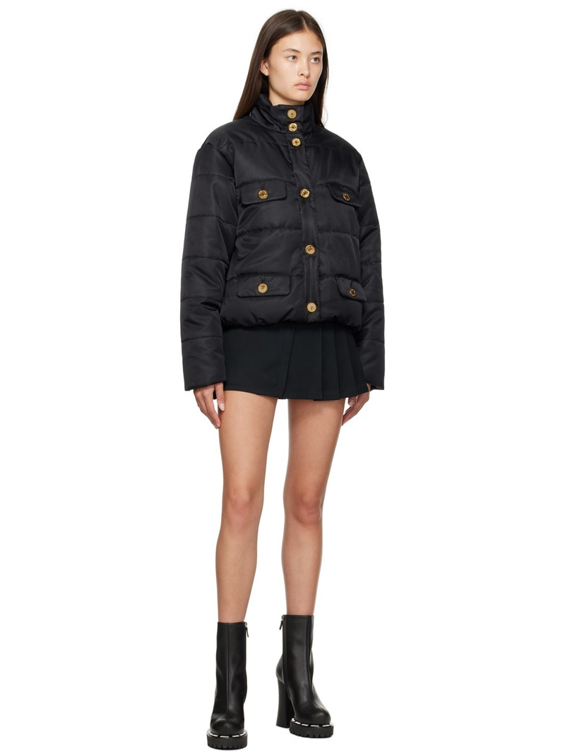 Moschino Black Button Puffer Jacket outlook