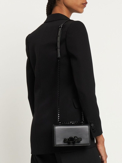 Alexander McQueen Mini Jewelled leather satchel bag outlook