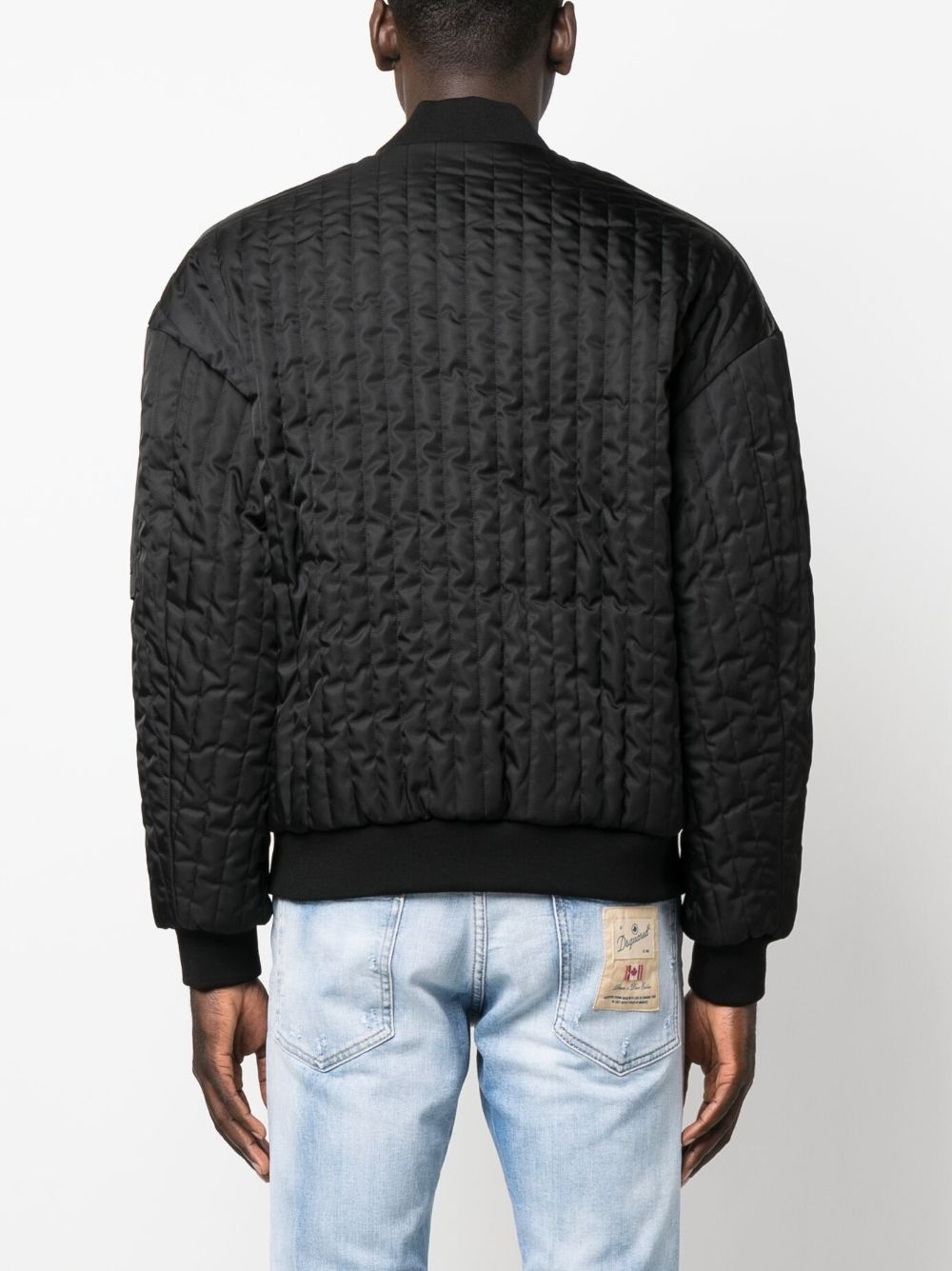logo-patch bomber jacket - 4