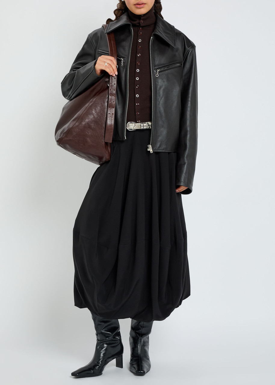 Lemaire Balloon Silk-crepe Midi Skirt - 4