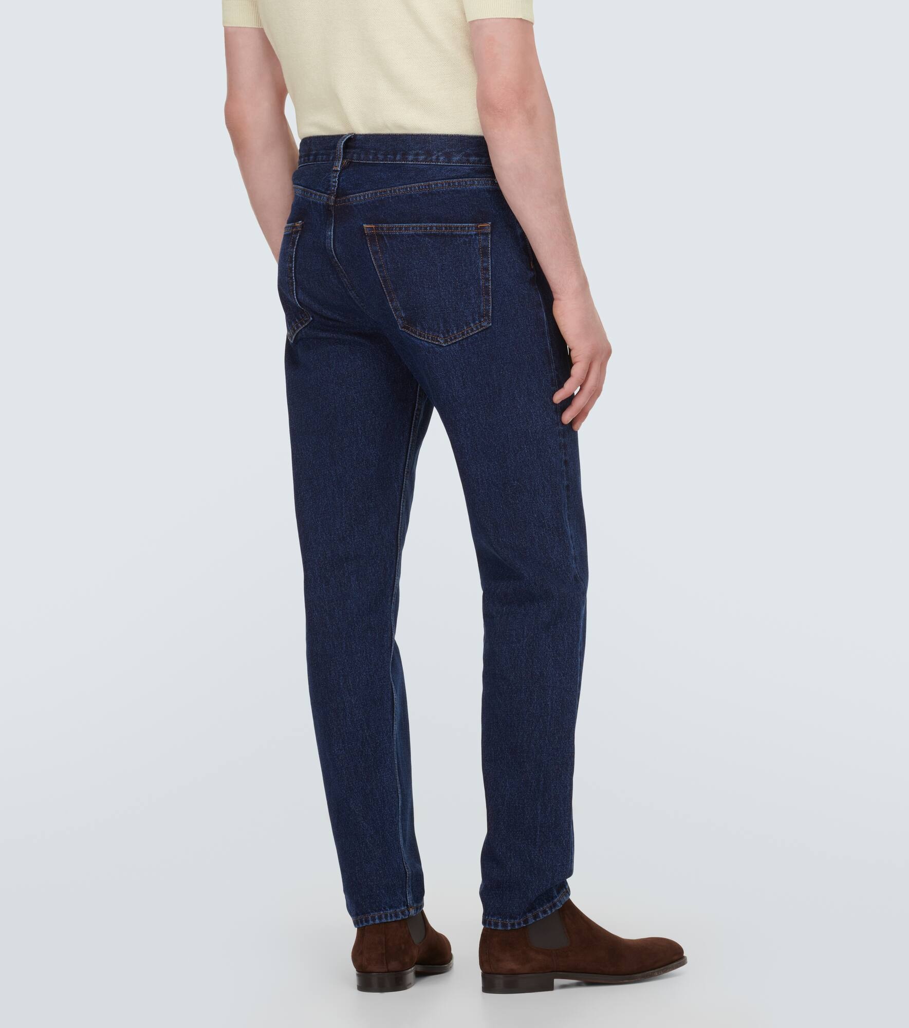 Mid-rise straight jeans - 4