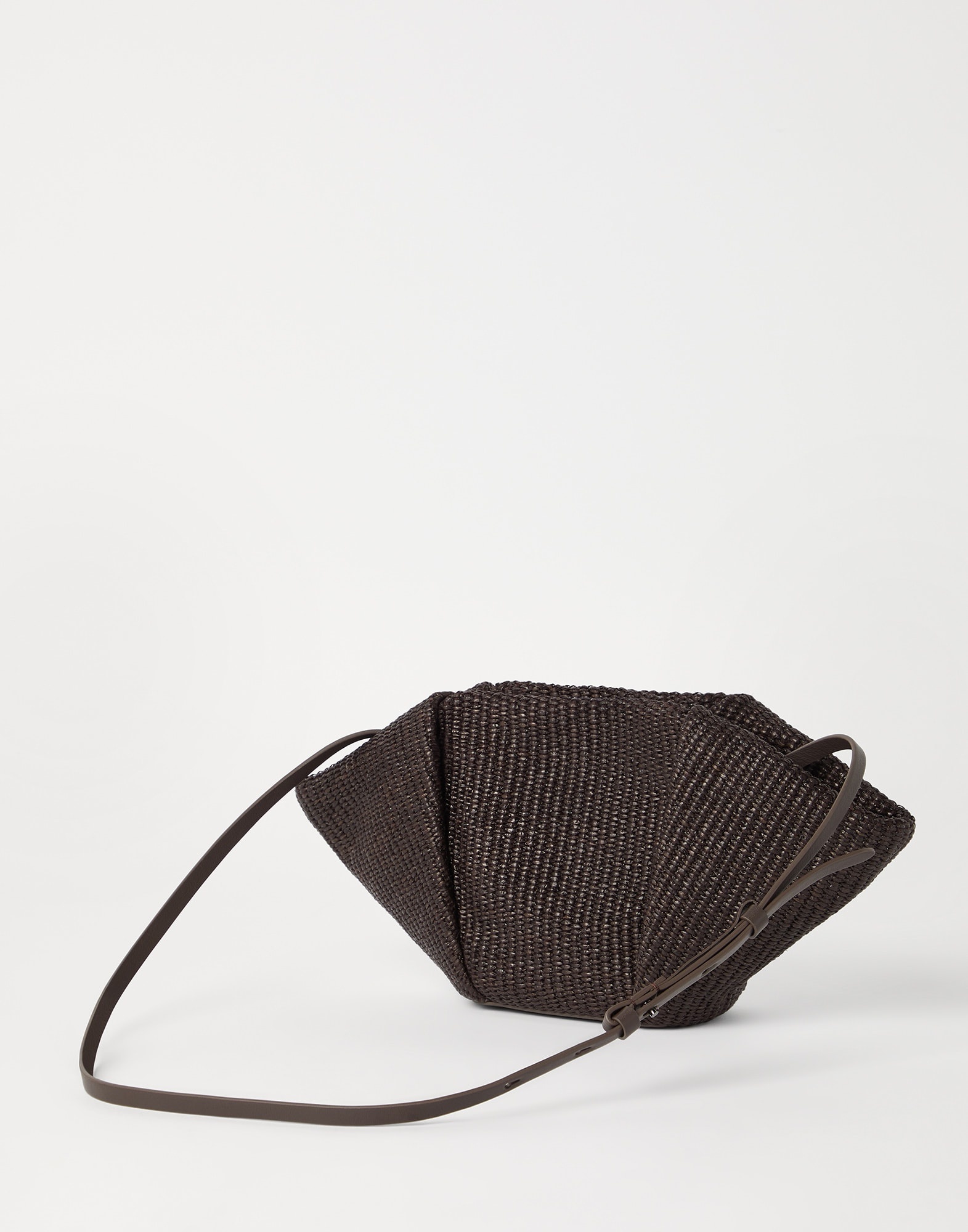 Brunello Cucinelli Marina pouch in techno cotton raffia