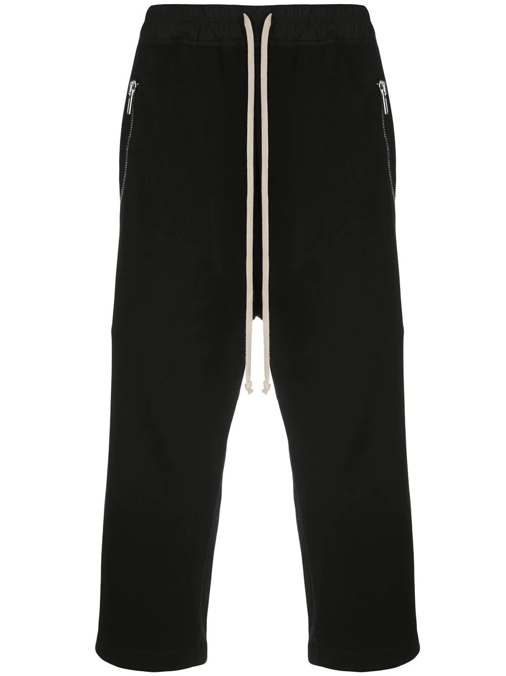 cropped zip pocket track pants - 1