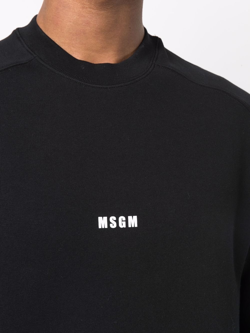 logo-print cotton sweatshirt - 5