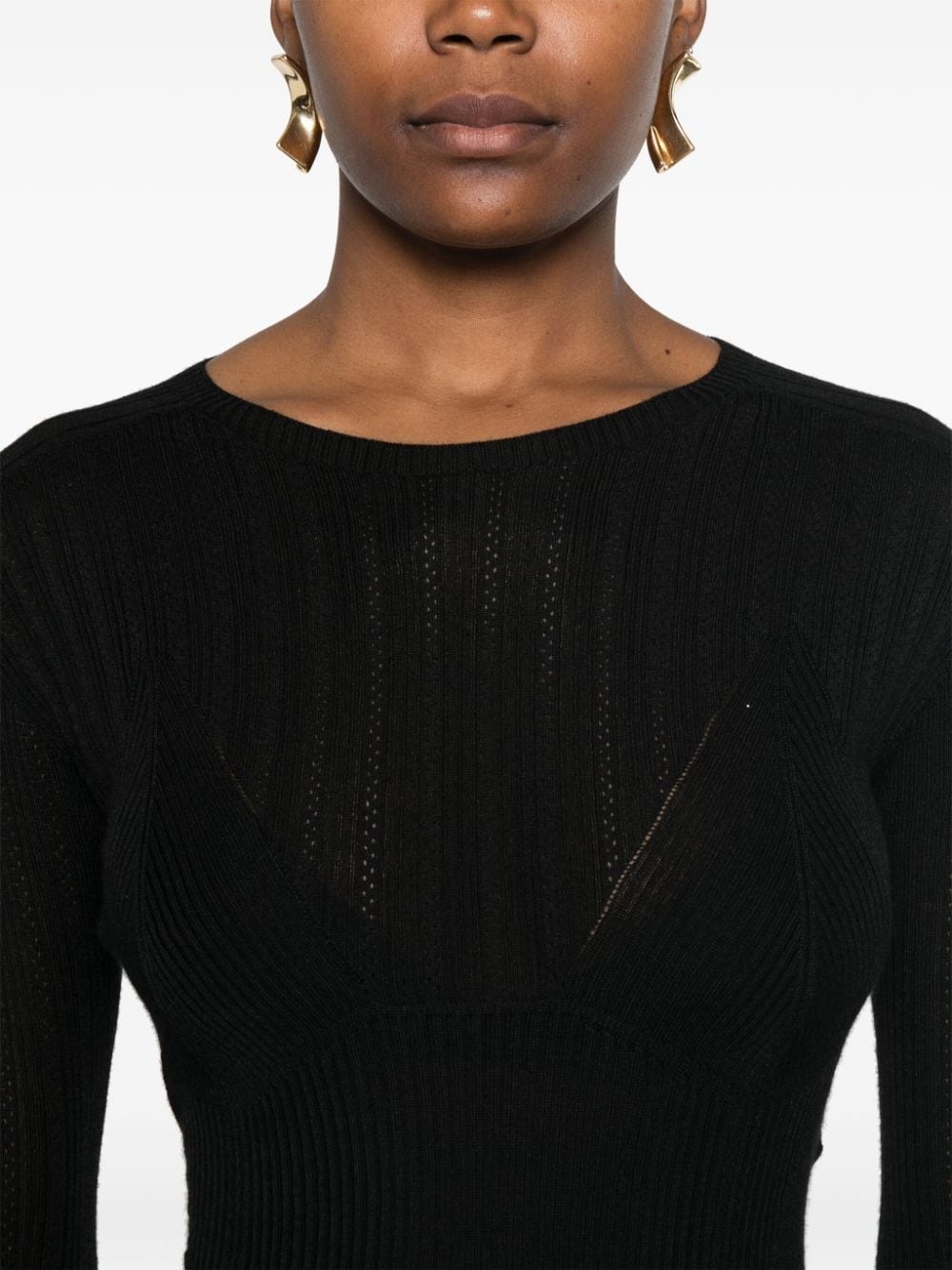 ribbed-knit jumper - 5