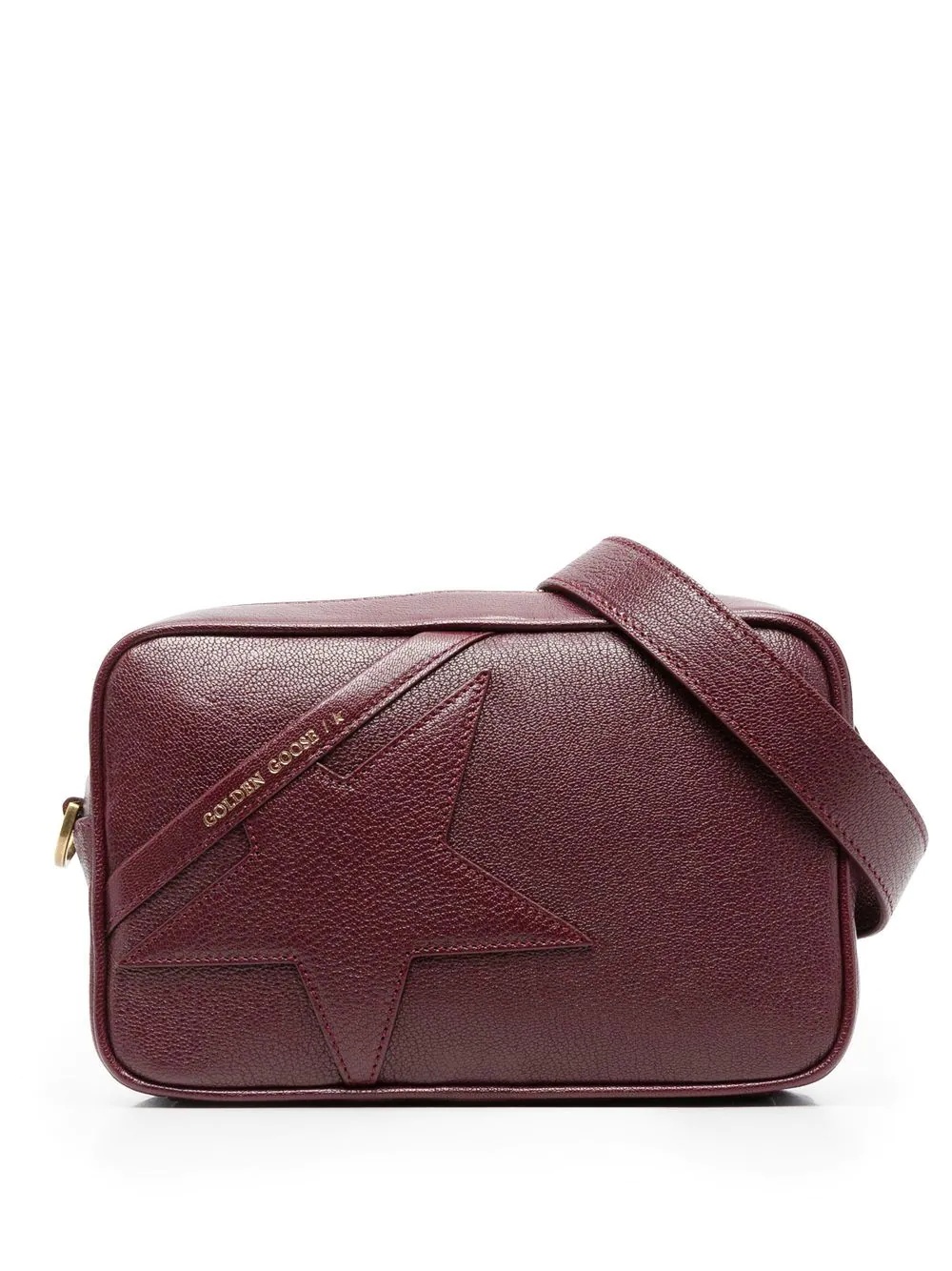 star-patch leather crossbody bag - 1