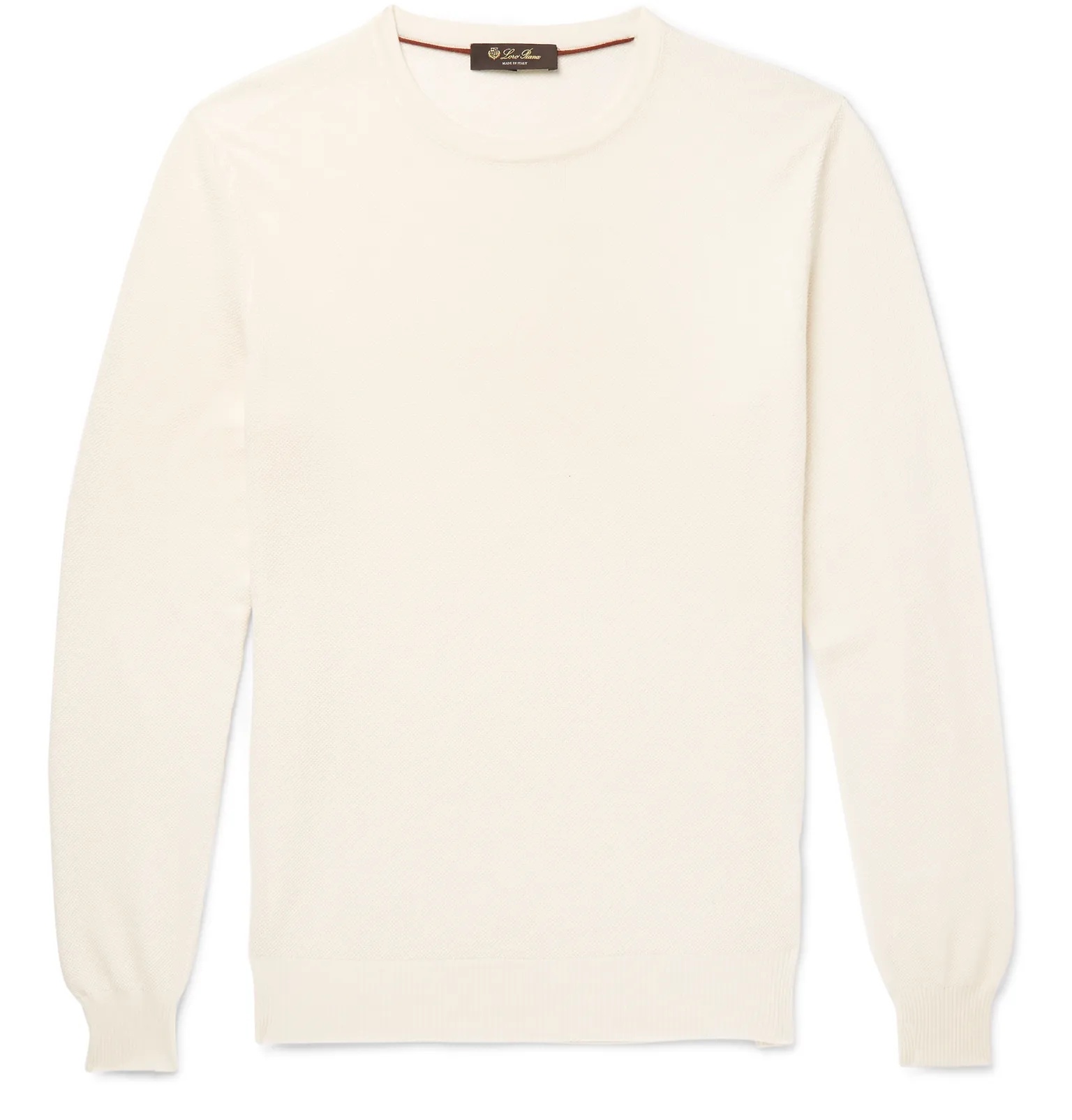 Textured Cotton, Silk and Cashmere-Blend Sweater - 1