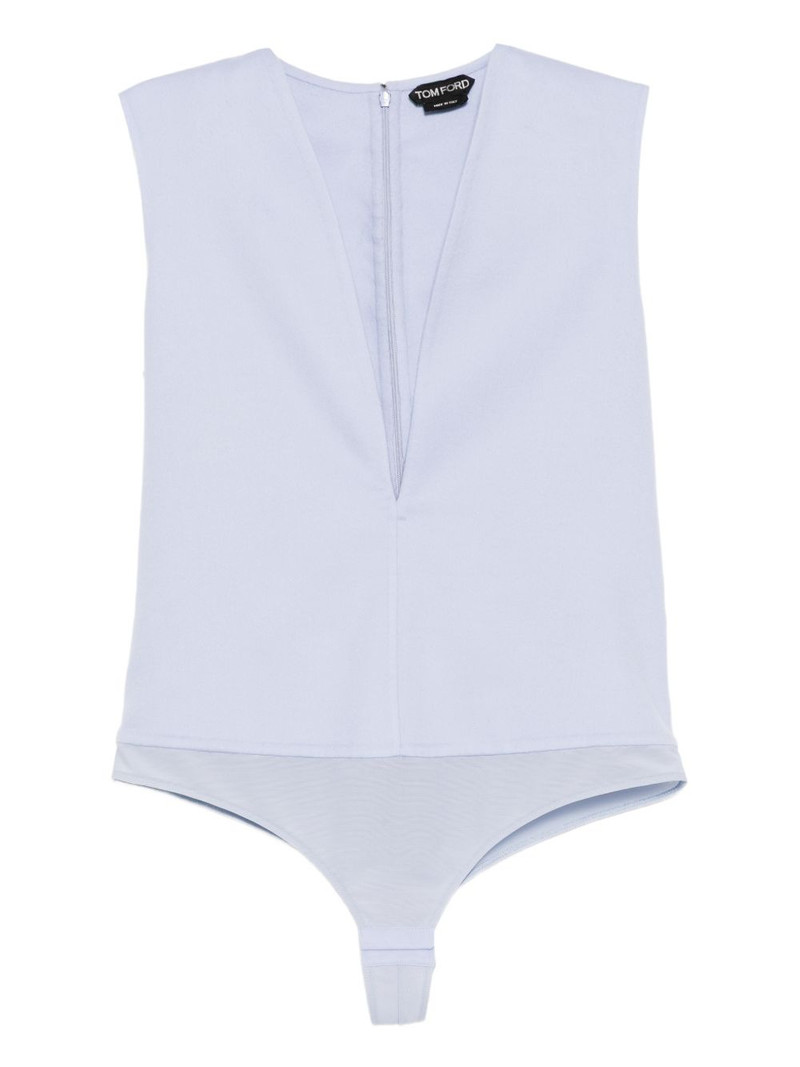 double face v-neck bodysuit 1