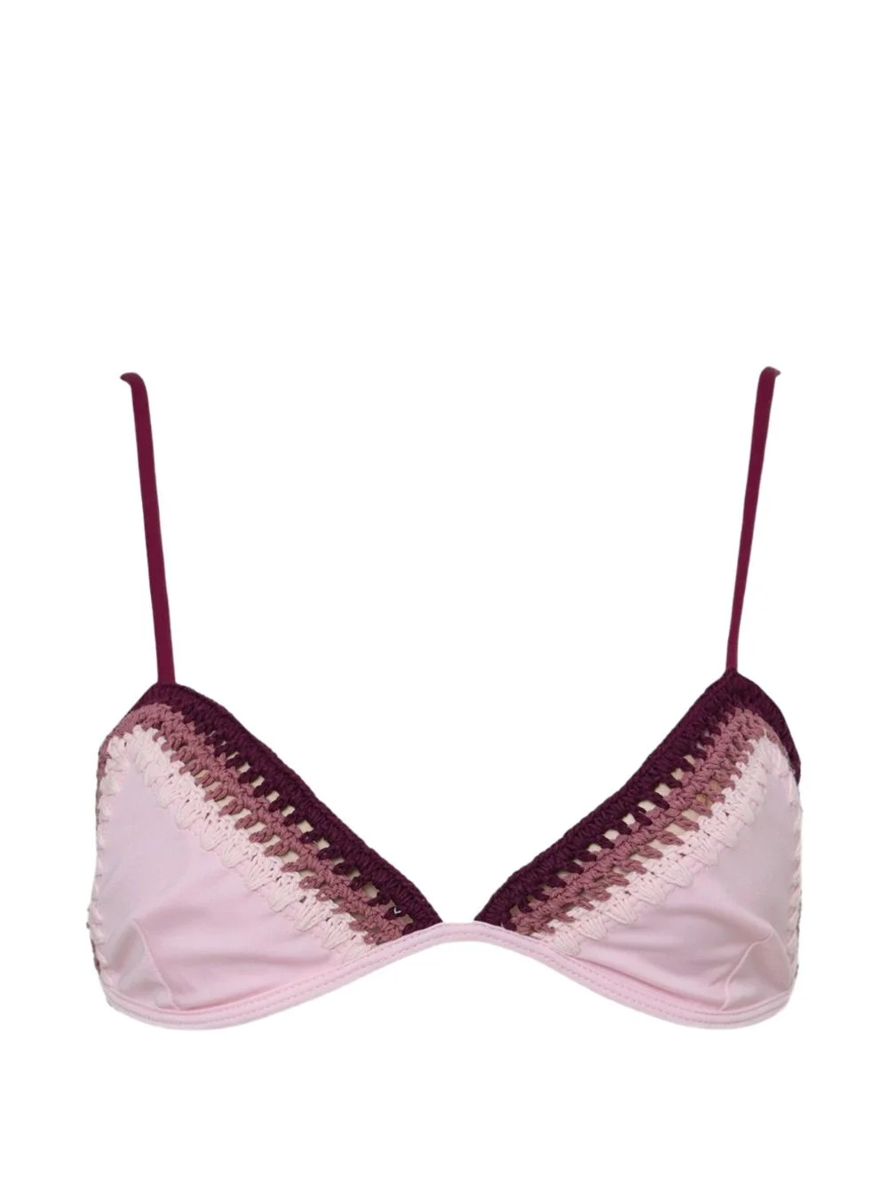 Garis trimmed bikini top - 1