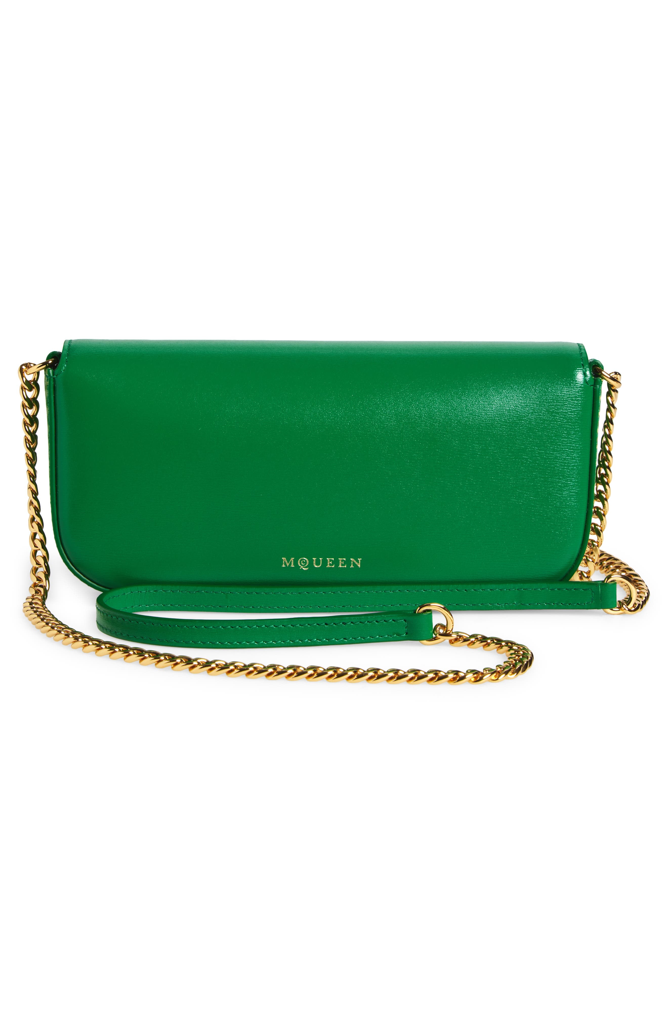 McQueen Small Skull Flower Shoulder Bag in Viridian/Gold at Nordstrom - 2