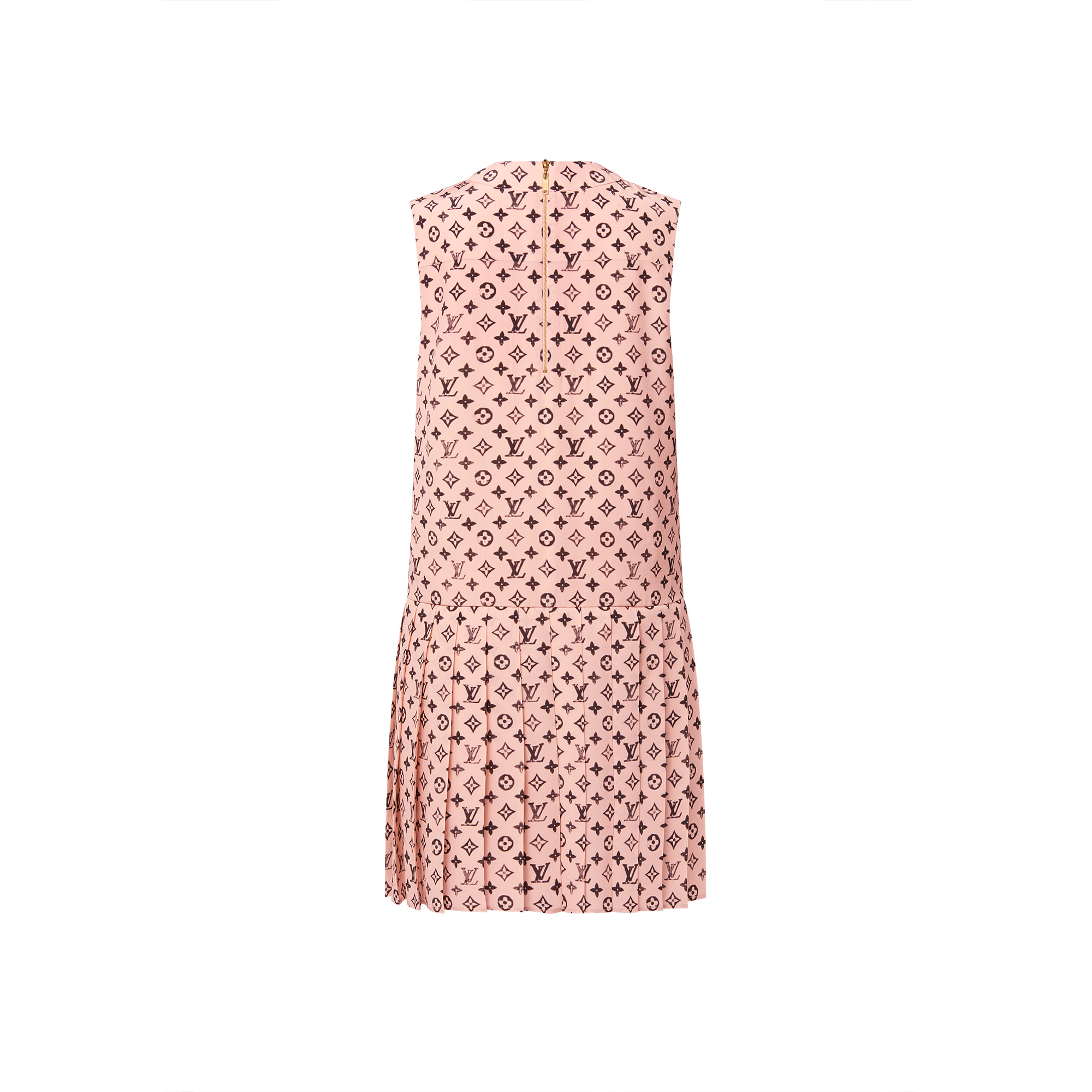 Washed Monogram Pleat Dress - 3