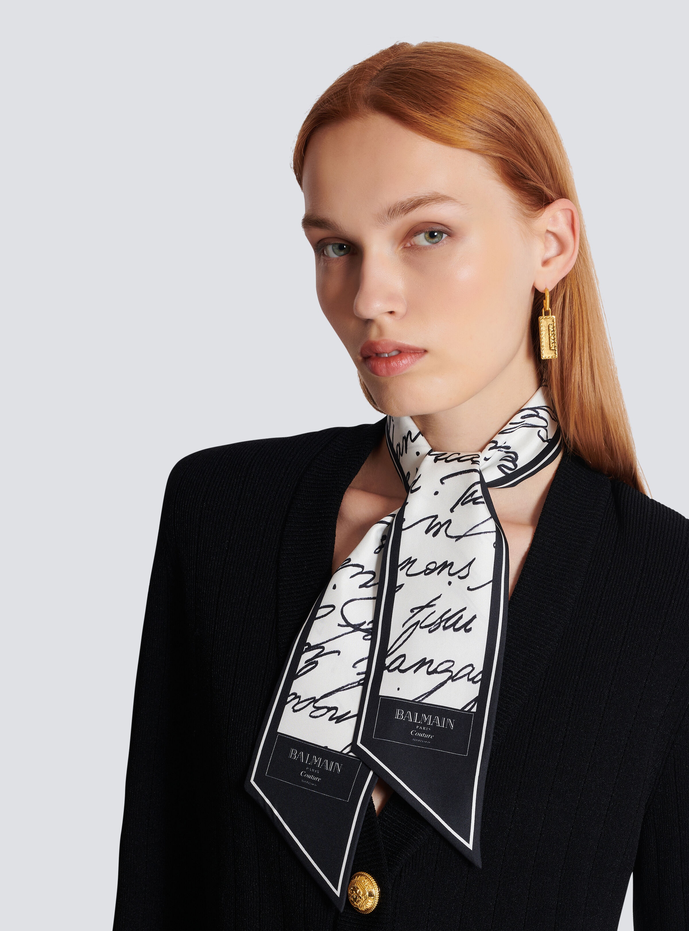 Printed silk "Love Letter" bandana - 4