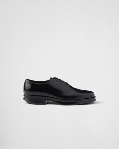 Prada Brushed leather lace-up shoes outlook