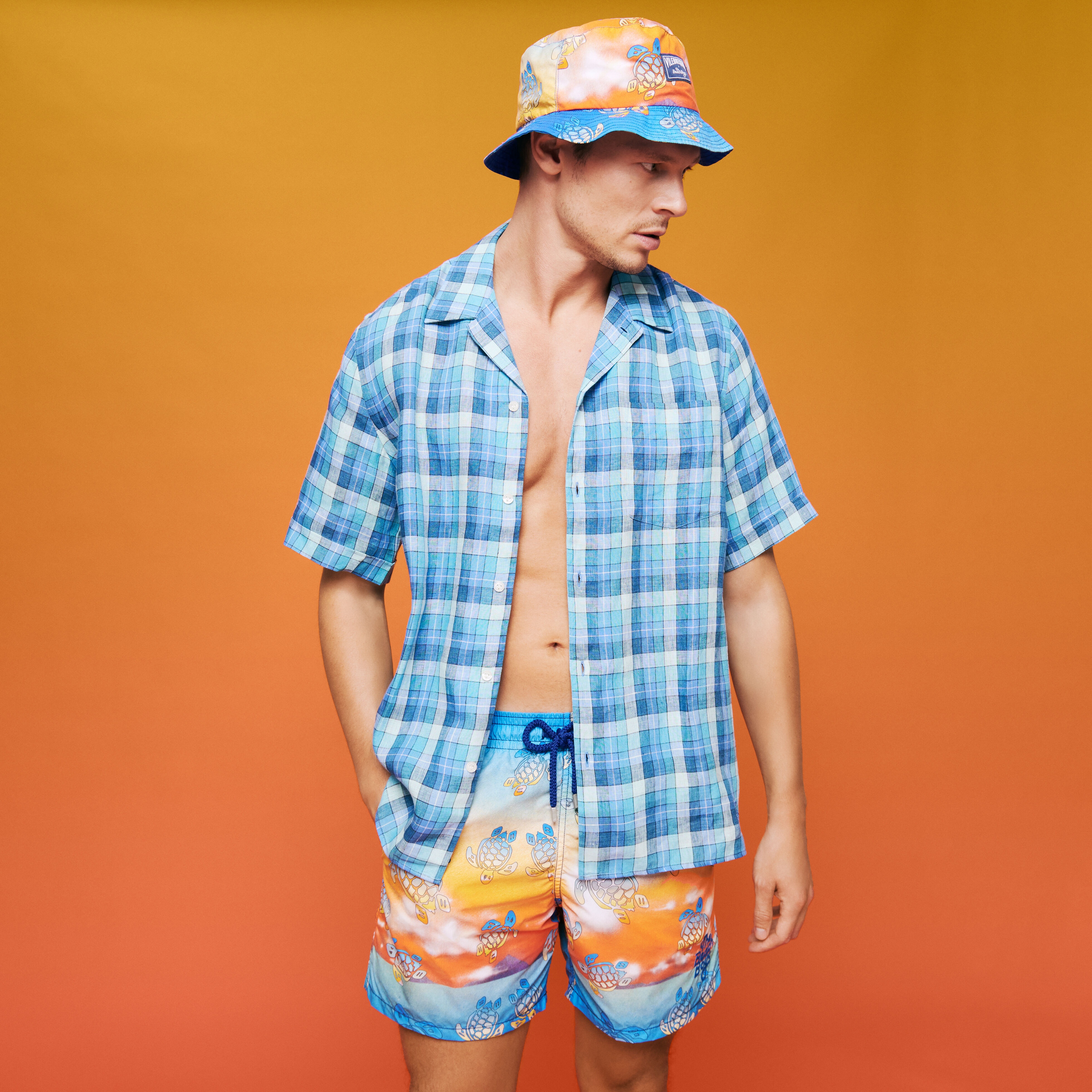 Men Bowling Shirt Checks - Vilebrequin x The Beach Boys - 10