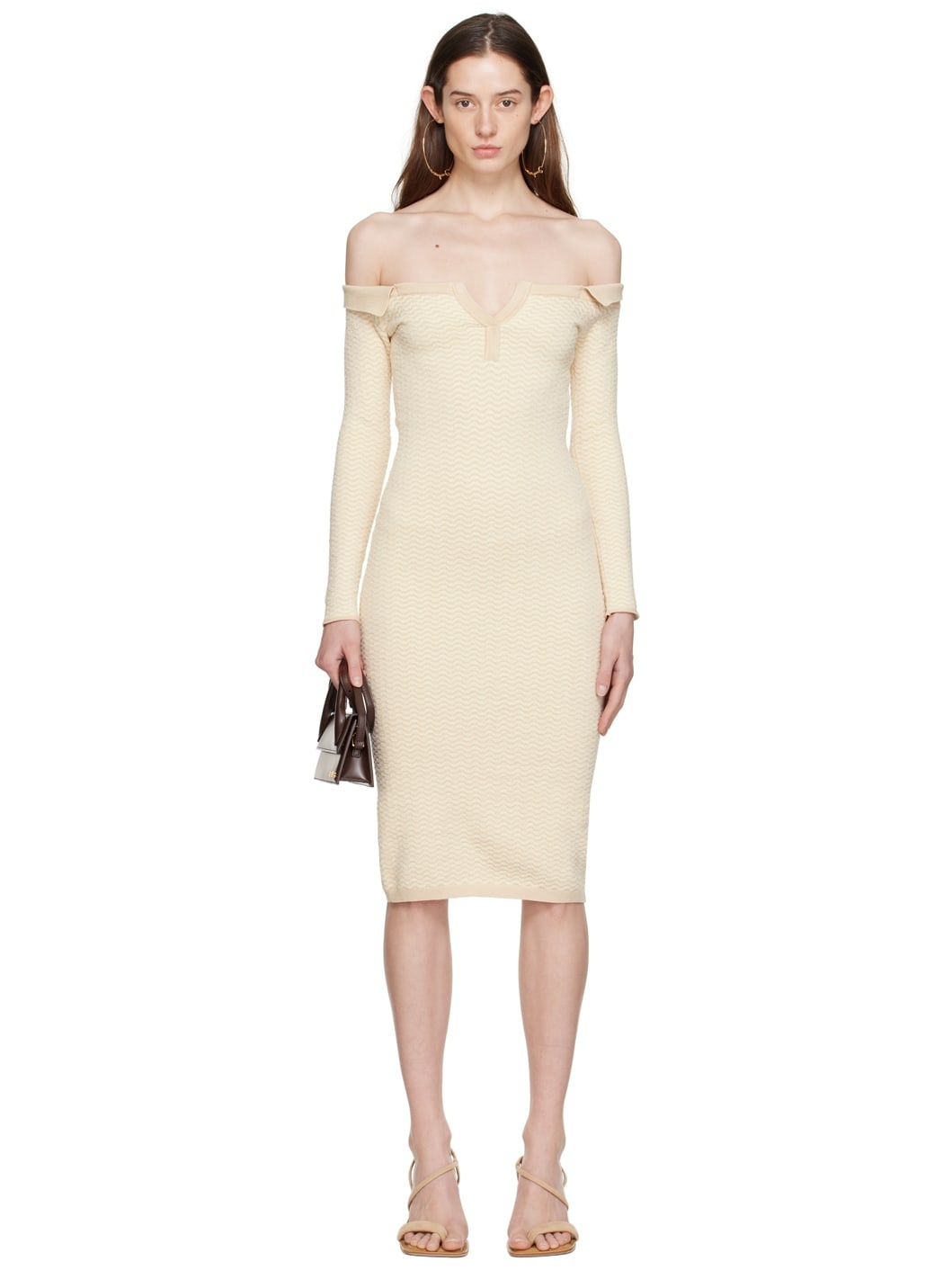 Beige 'La Robe Maille Pampero' Midi Dress - 1