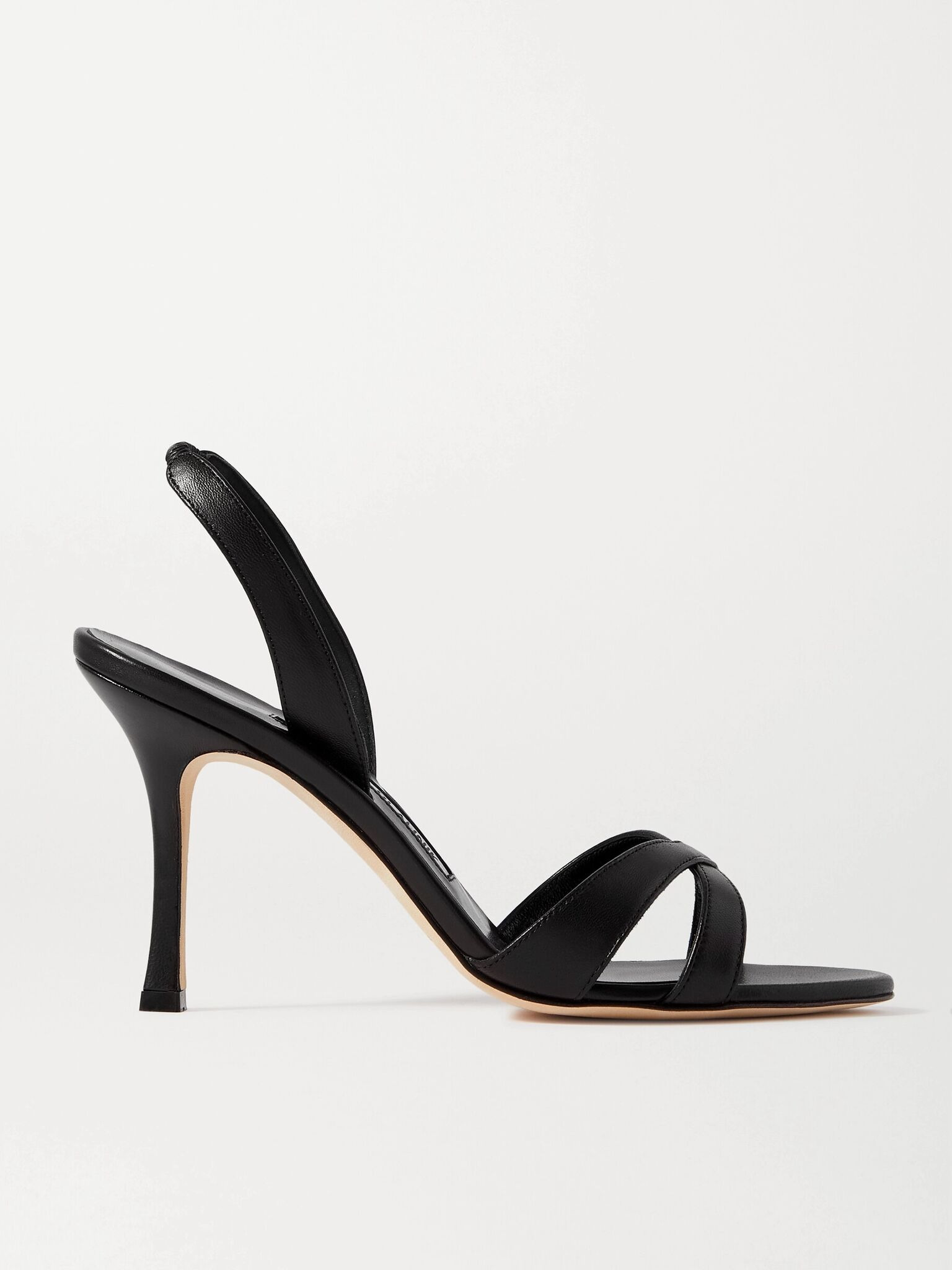 Callasli 90 leather slingback sandals Black - 1