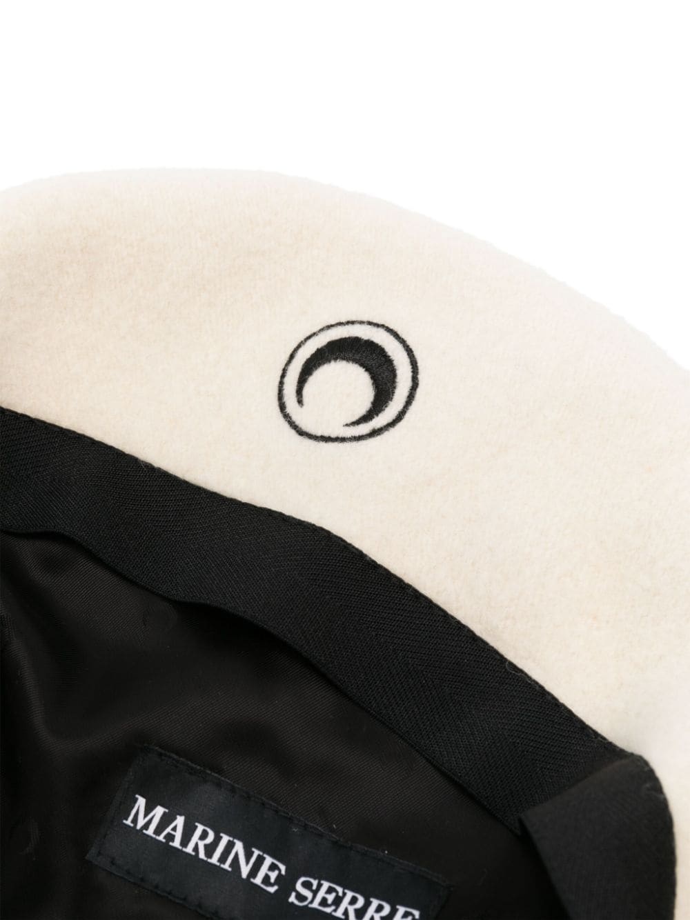 logo-embroidered wool beret - 2