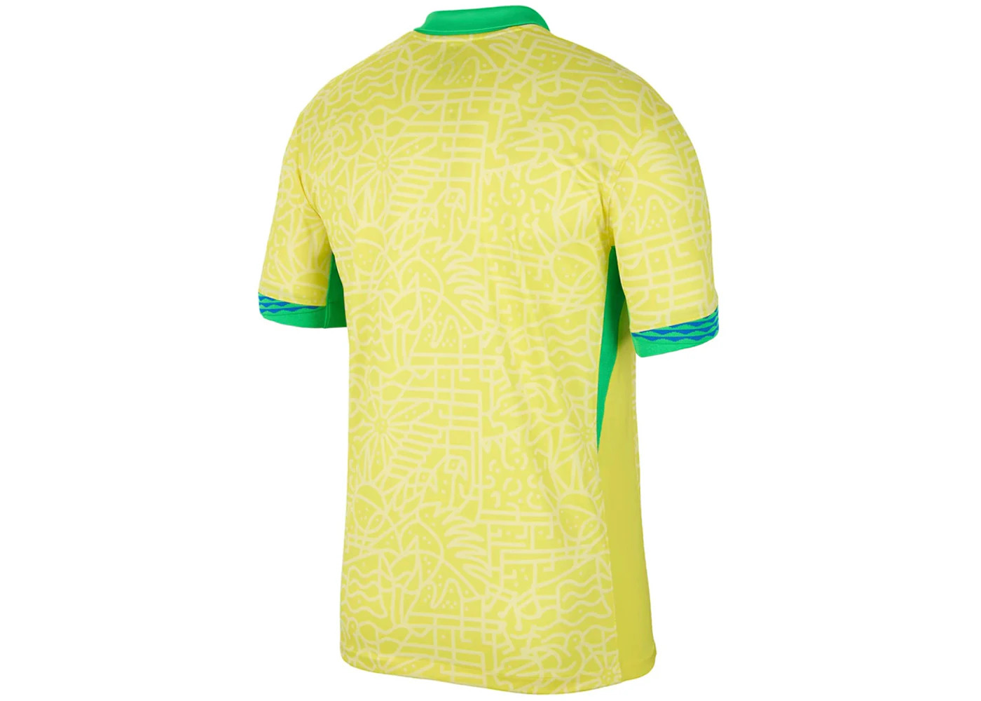 Nike Brazil 2024 Stadium Home Replica Jersey Dynamic Yellow/Lemon Chiffon/Green Spark - 2