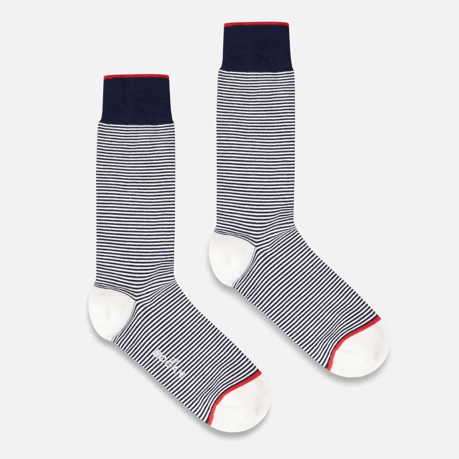Micro Stripes Socks Blue White 1