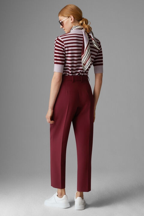 Fabia pleated pants in Bordeaux - 3