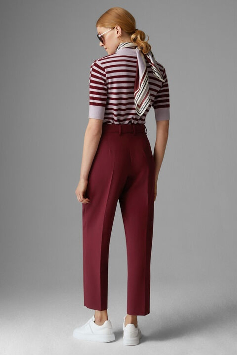 Fabia pleated pants in Bordeaux 3