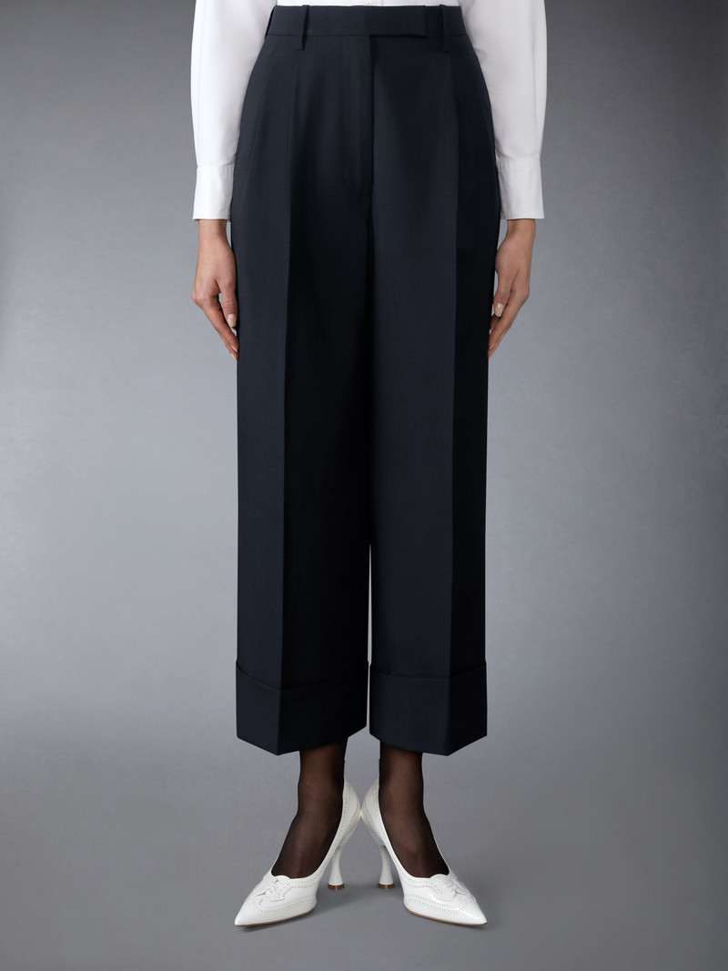 Thom Browne SCHOOL UNIFORM PLAIN WEAVE DOUBLE PLEAT TROUSER outlook