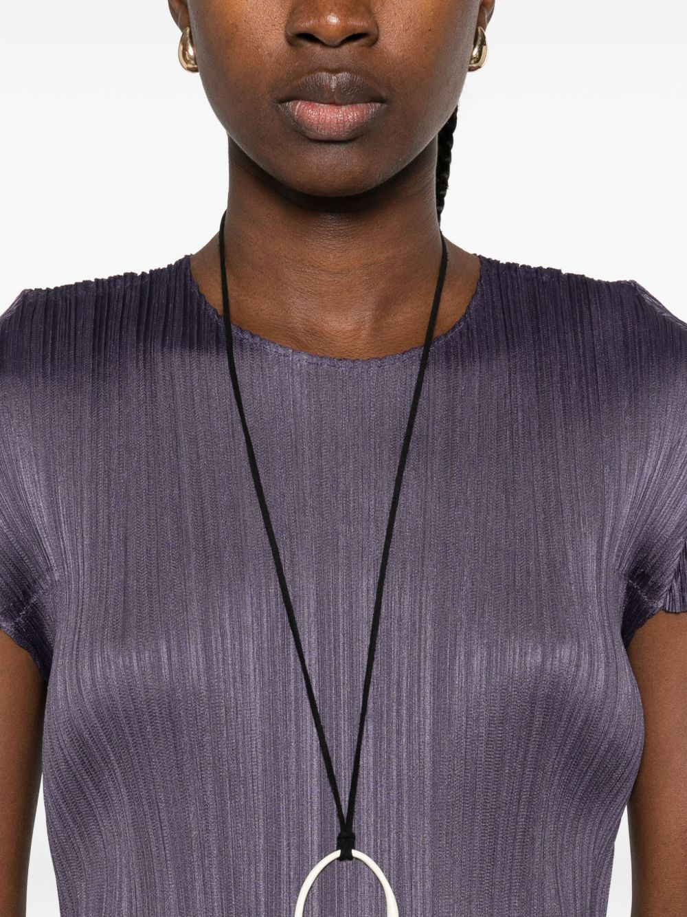 pleated short-sleeved top - 5