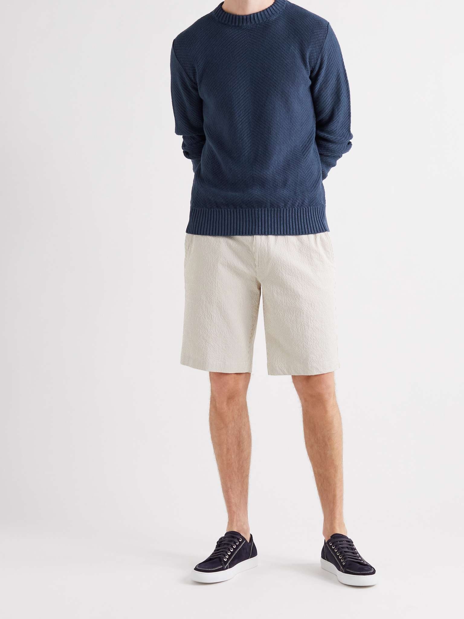 Slim-Fit Linen Sweater - 2