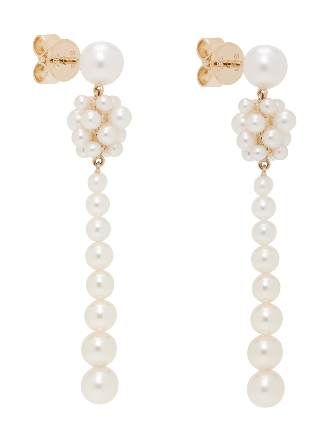 White Colonna Perle Earrings - 2