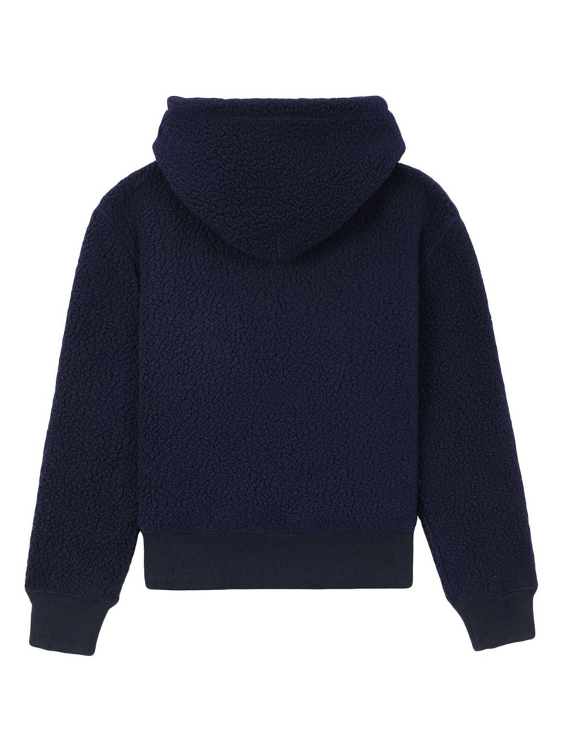Sporty & Rich embroidered fleece hoodie outlook