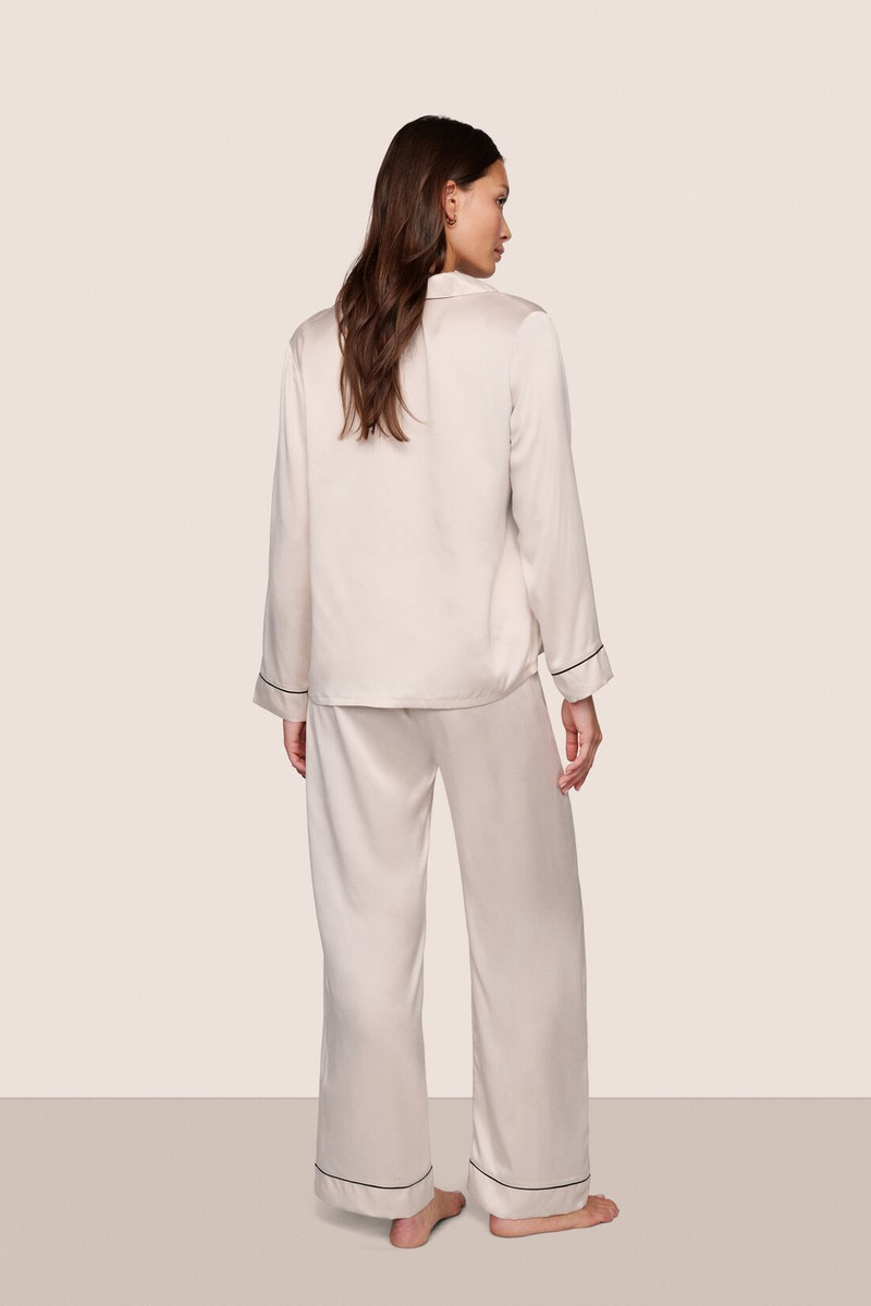 eberjey Inez Washable Silk Long PJ Set outlook