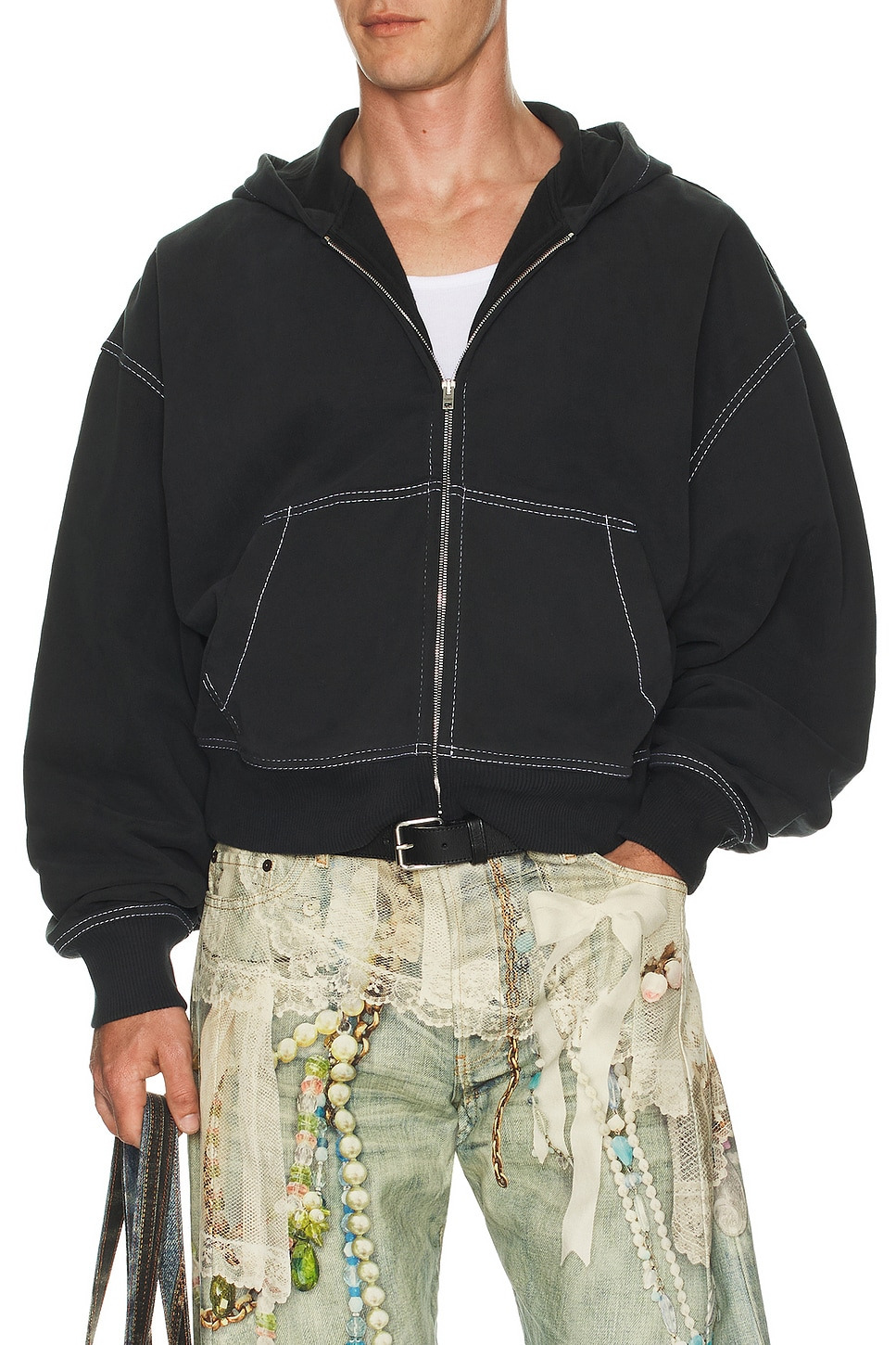 Foscar Zip Autograph Logo Hoodie - 4