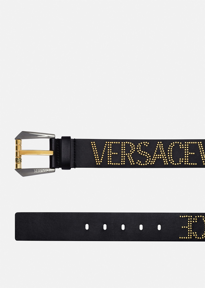 VERSACE Studded Logo Greca Belt outlook