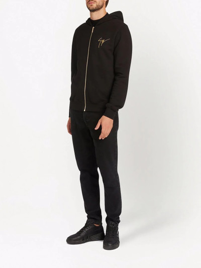 Giuseppe Zanotti LR-17 embroidered-logo zip hoodie outlook