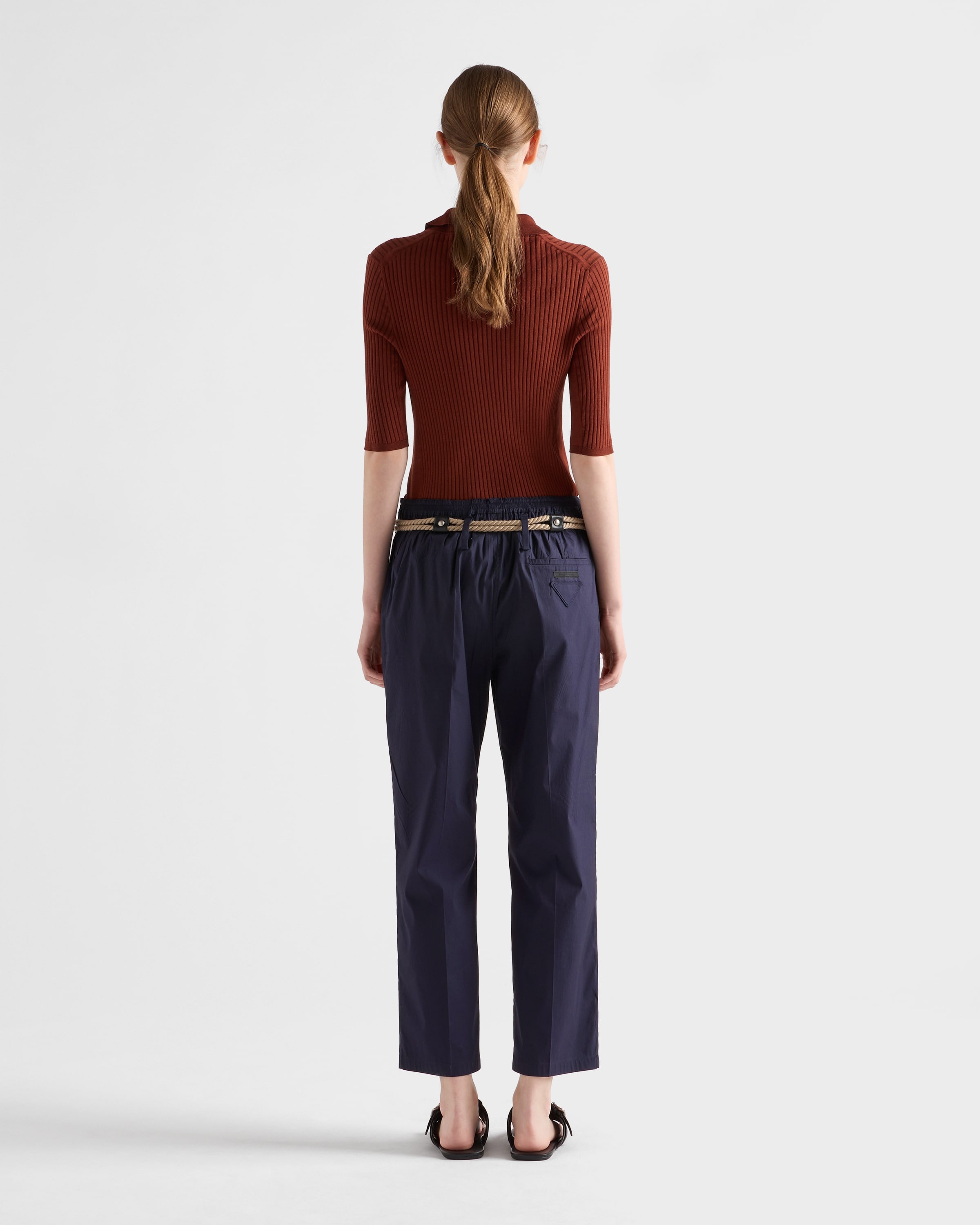 Cotton poplin pants - 5
