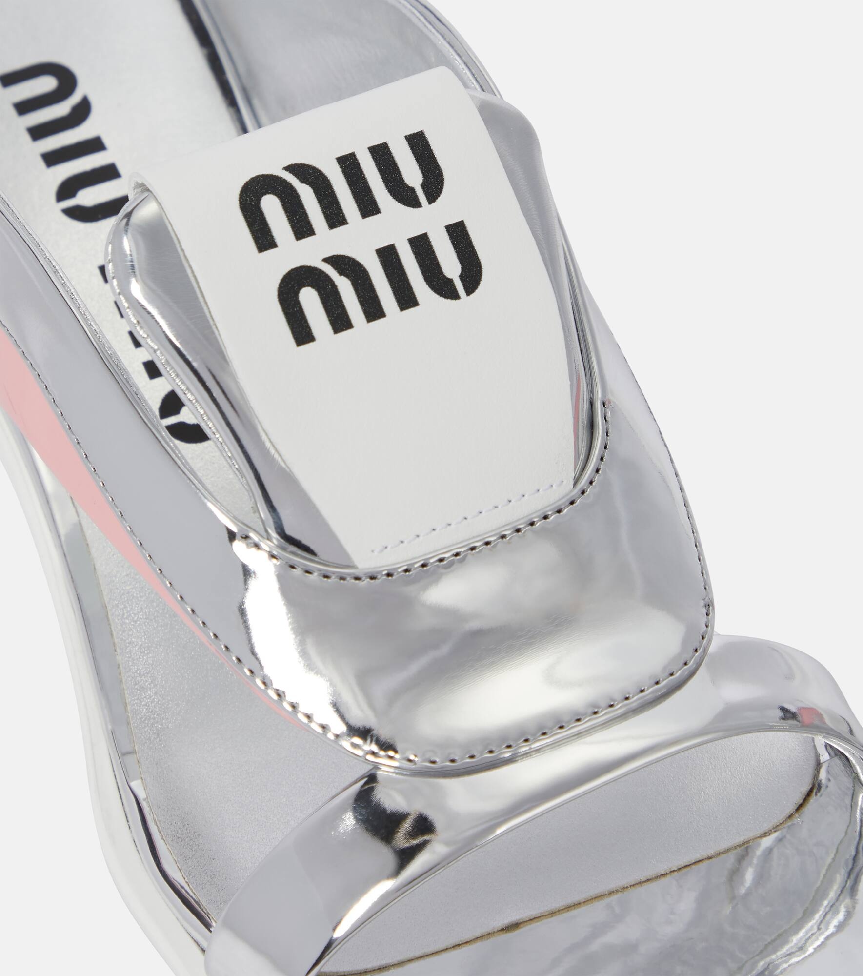 Metallic leather sandals - 6