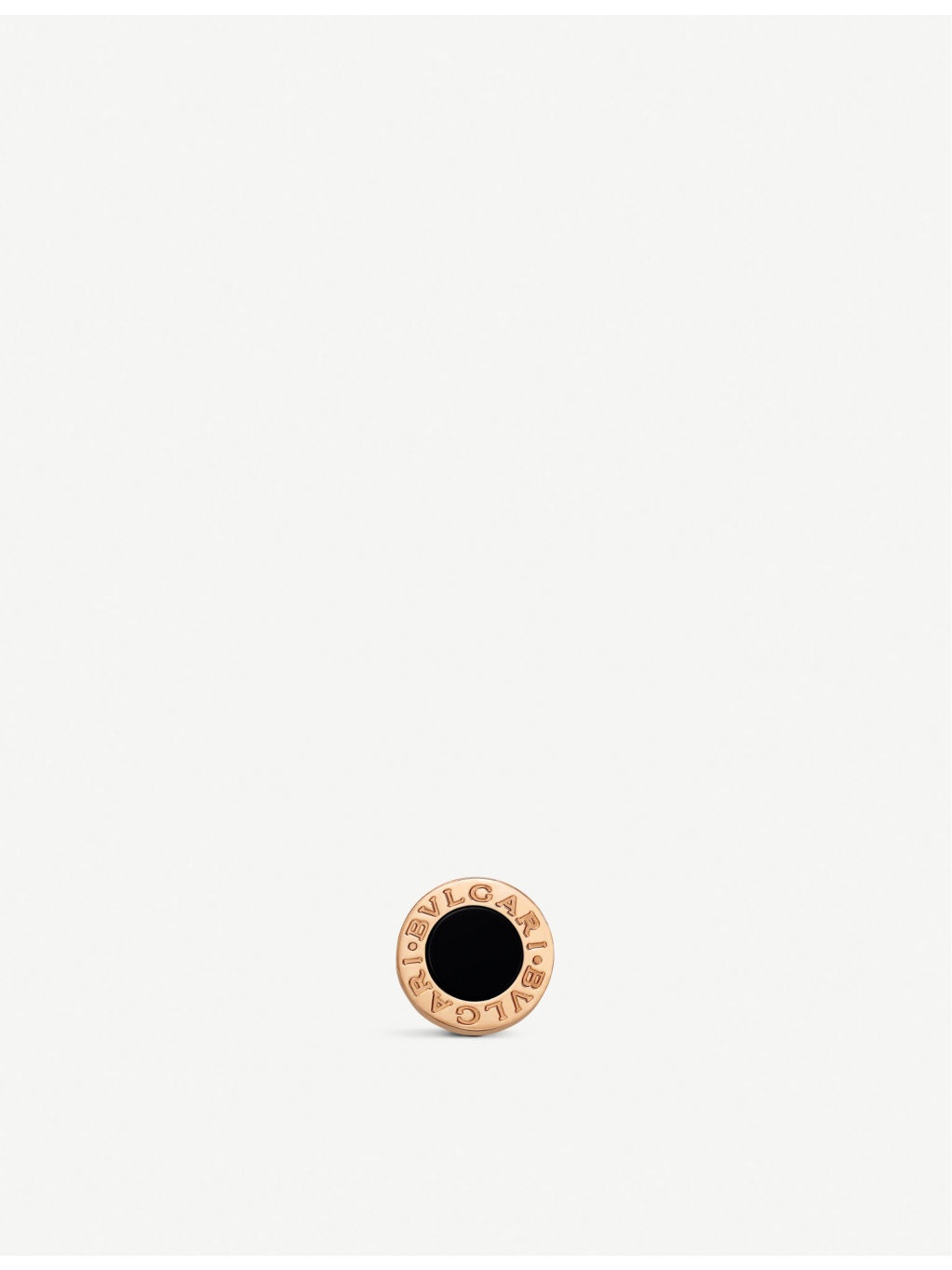 Bvlgari Bvlgari 18ct rose-gold and onyx single earring - 1