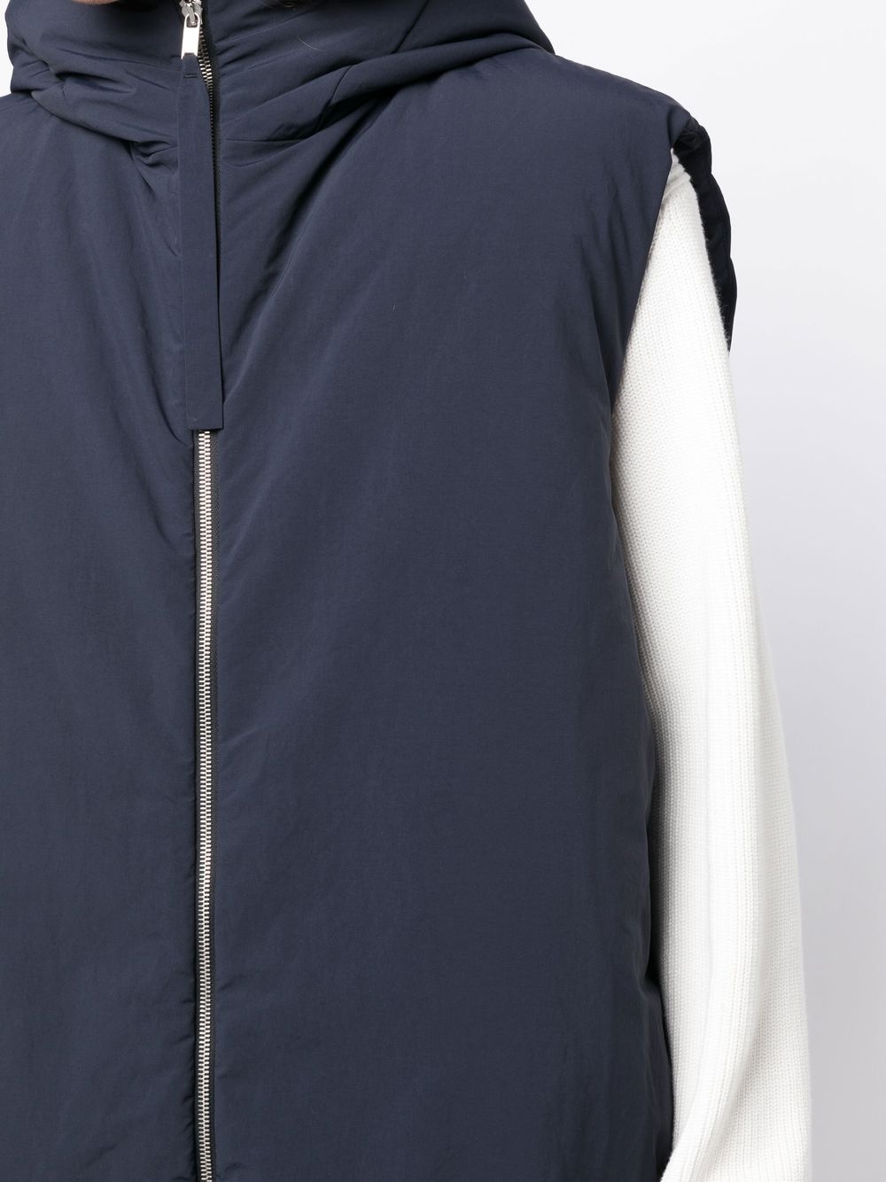 padded sleeveless hooded gilet - 5
