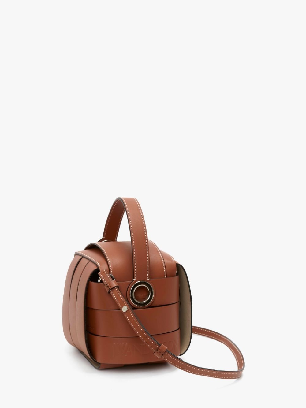 KNOT BAG - LEATHER TOP HANDLE BAG WITH CROSSBODY STRAP - 2