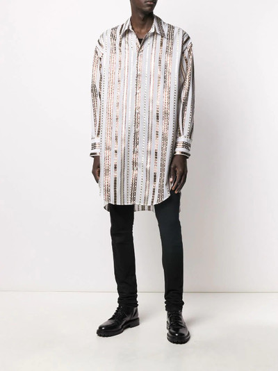 Faith Connexion metallic long-line shirt outlook