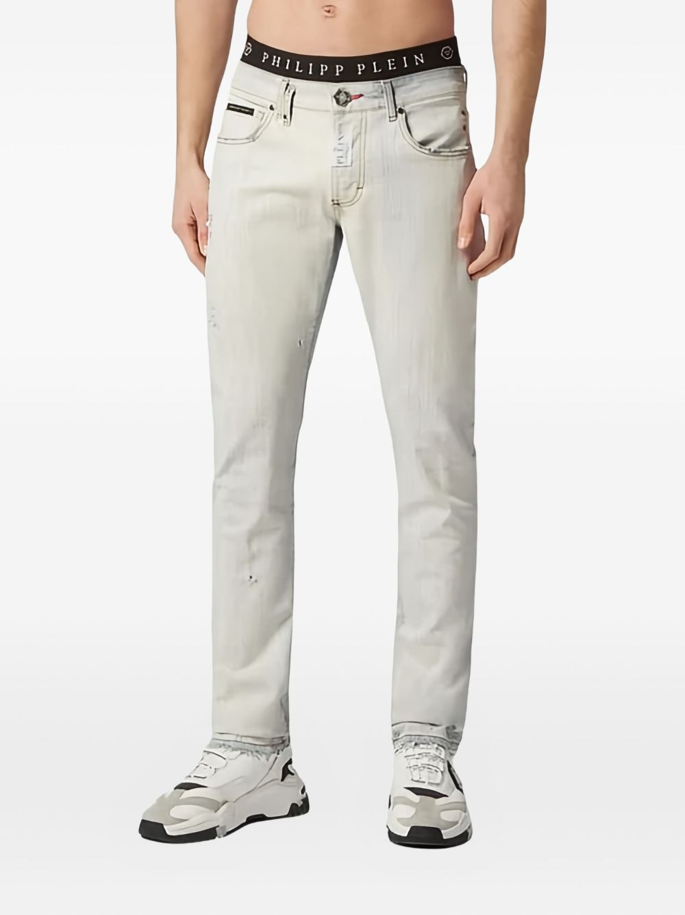 distressed super-straight jeans - 3