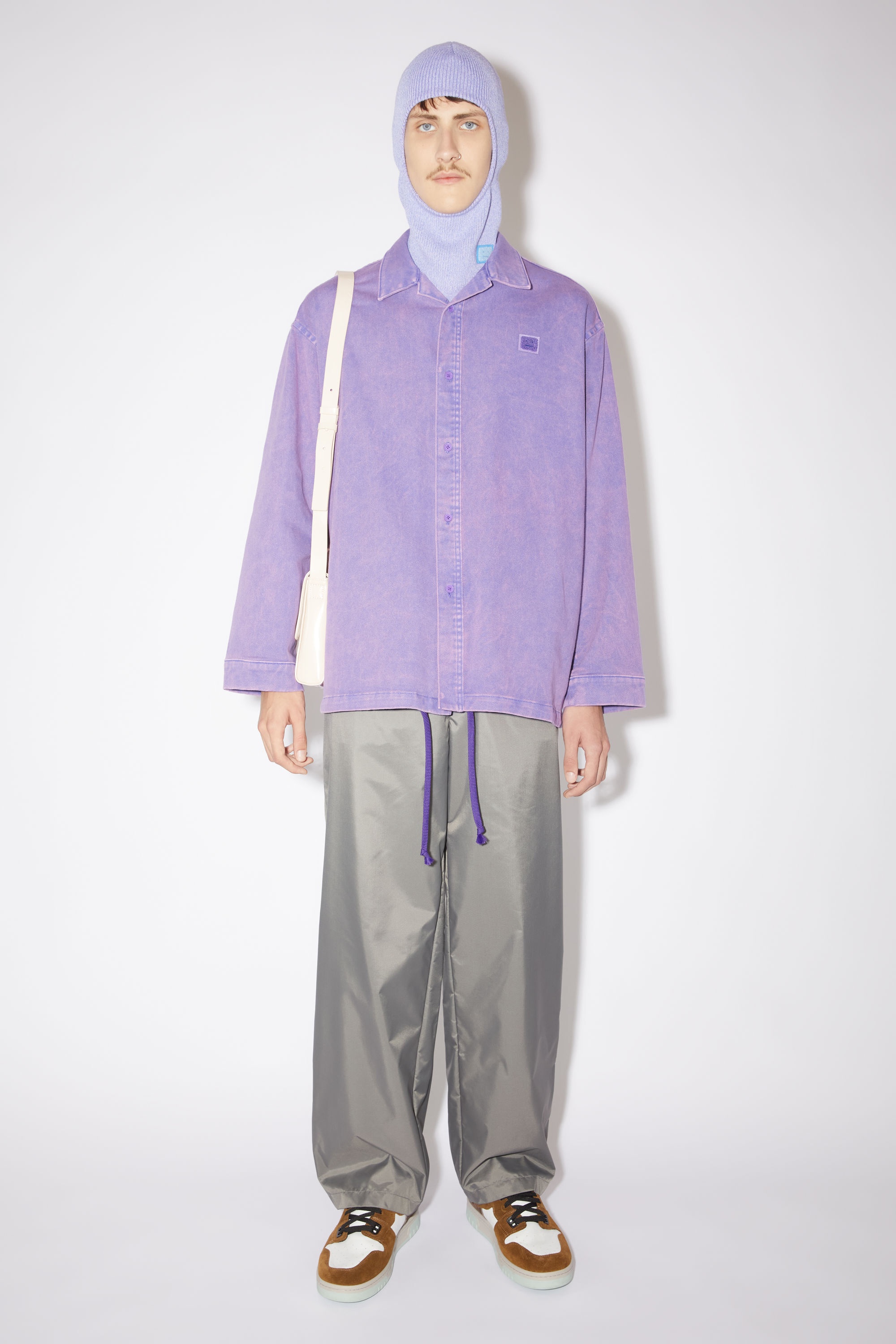Face patch overshirt - Iris purple - 2