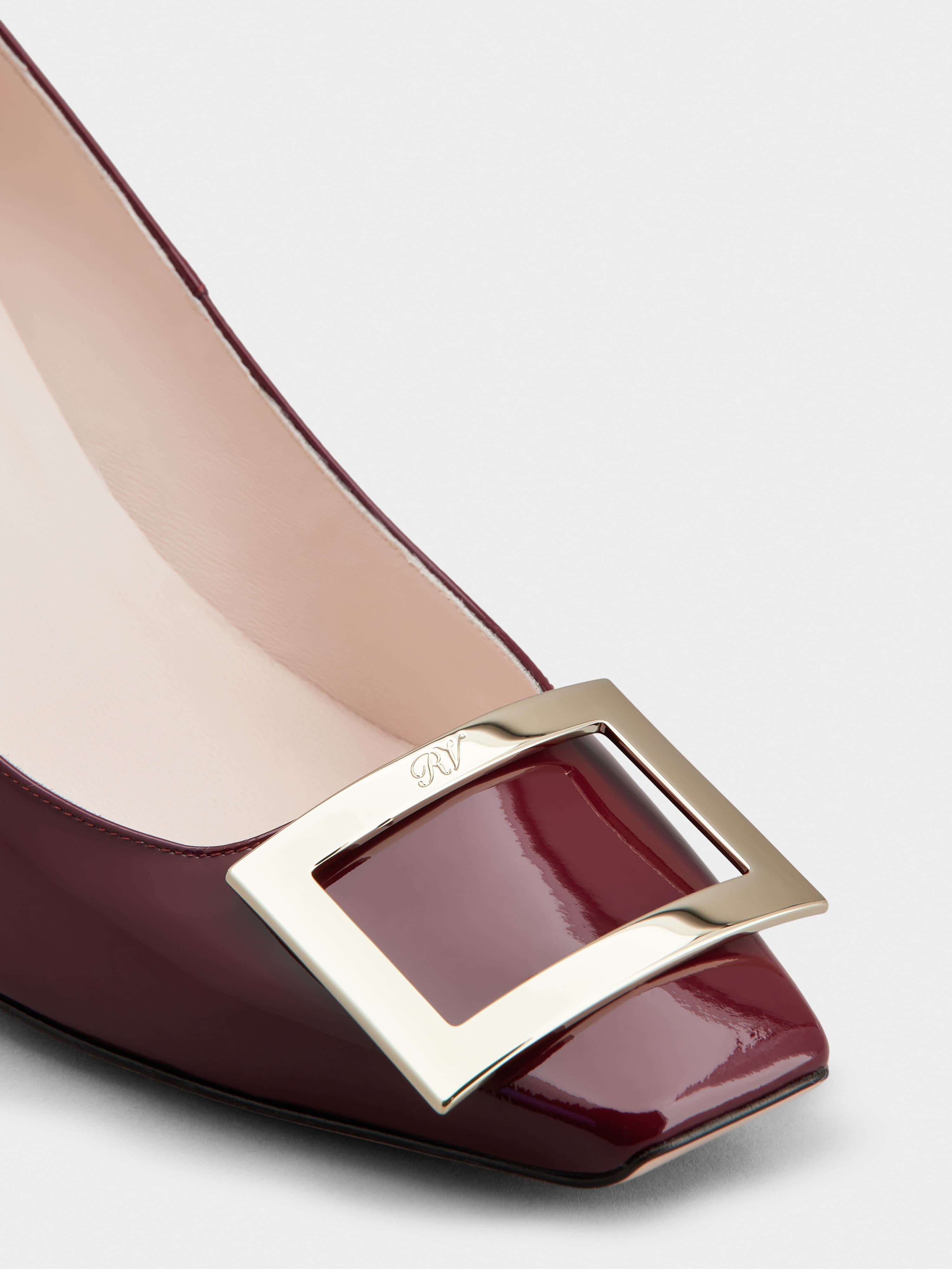 Trompette Metal Buckle Pumps in Patent Leather - 3