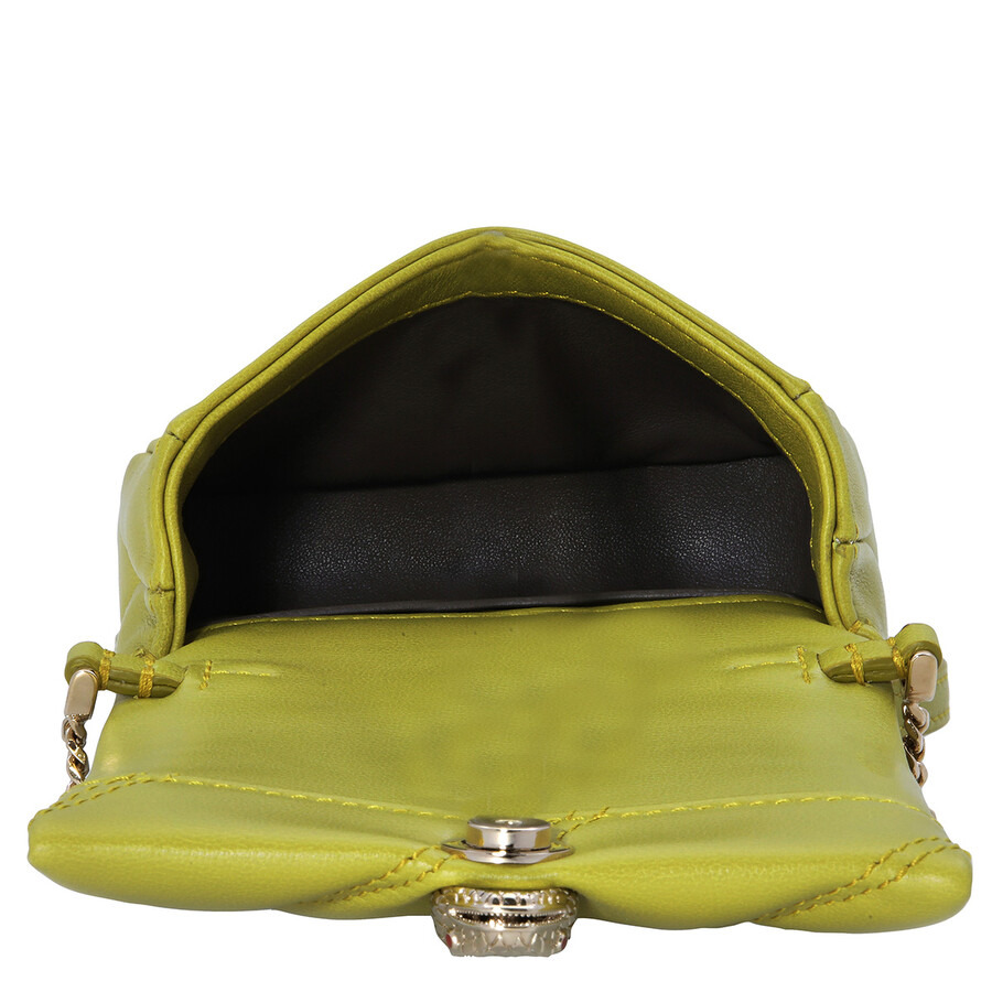 Bvlgari Green Serpenti Cabochon Micro Leather Bag - 5