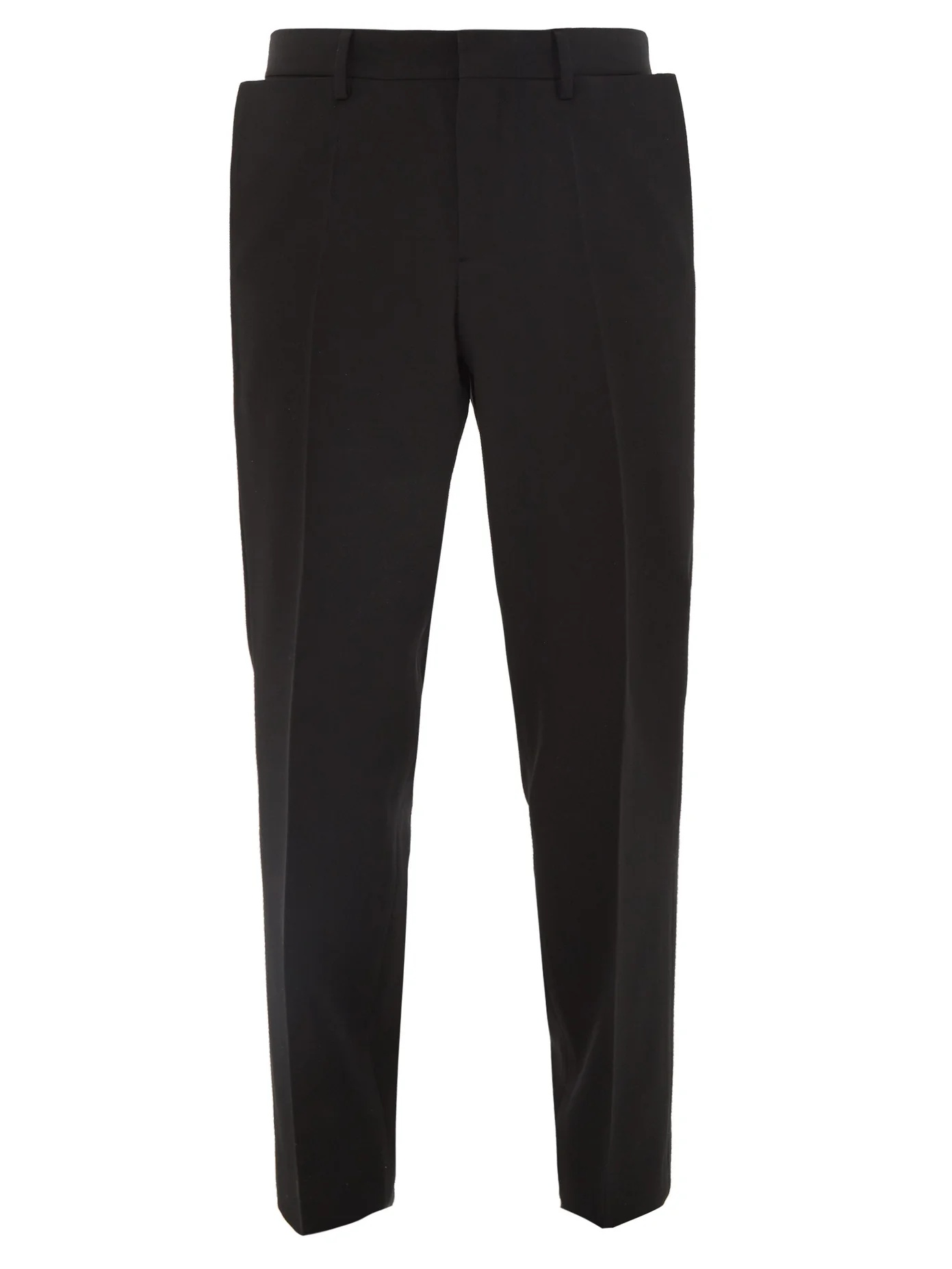 Double-pocket wool straight-leg trousers - 1