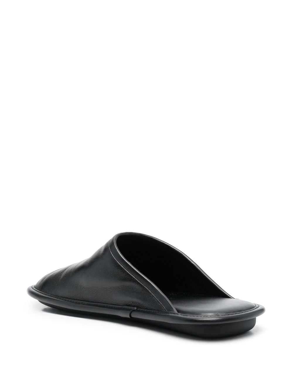 logo-print leather slippers - 3