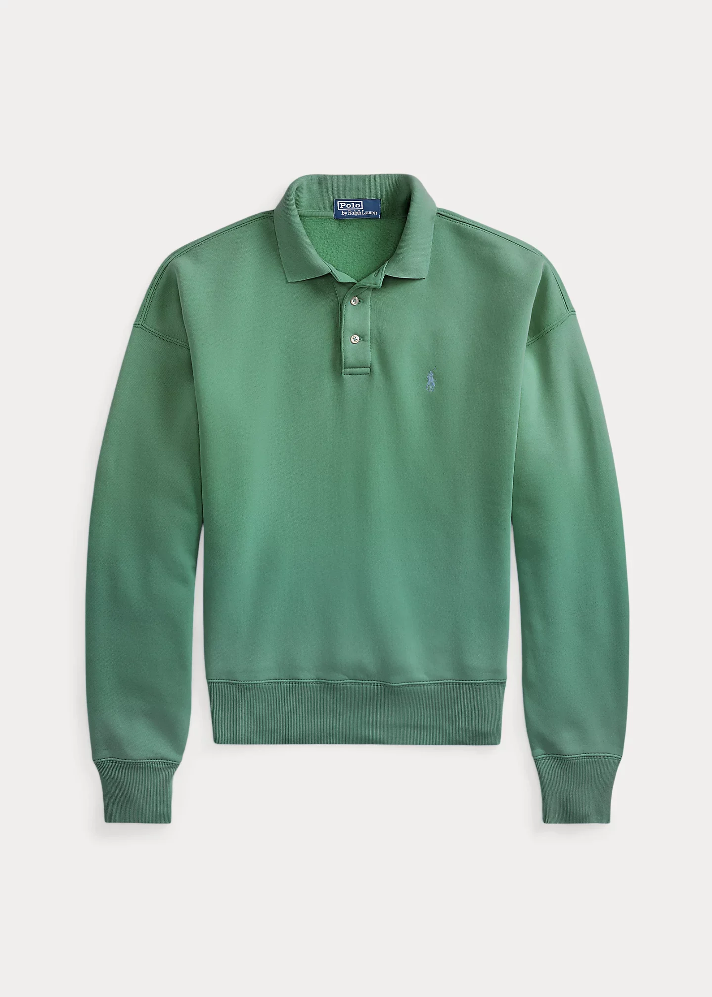 Vintage Fit Polo-Collar Sweatshirt - 1