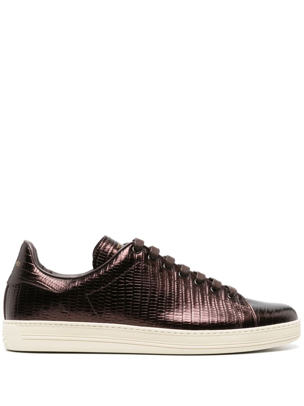 Warwick embossed-crocodile sneakers - 1