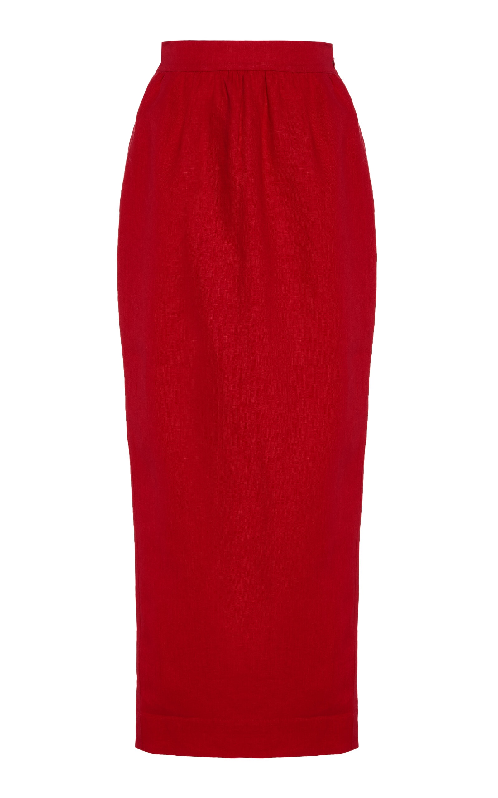 Bonnie Linen Pencil Skirt red - 1